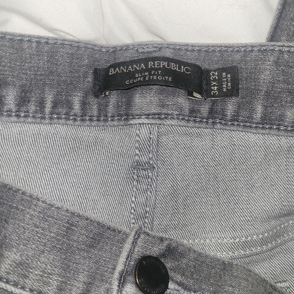 Banana Republic Mens Light Grey Wash Jeans 34/32 - Picture 2 of 3